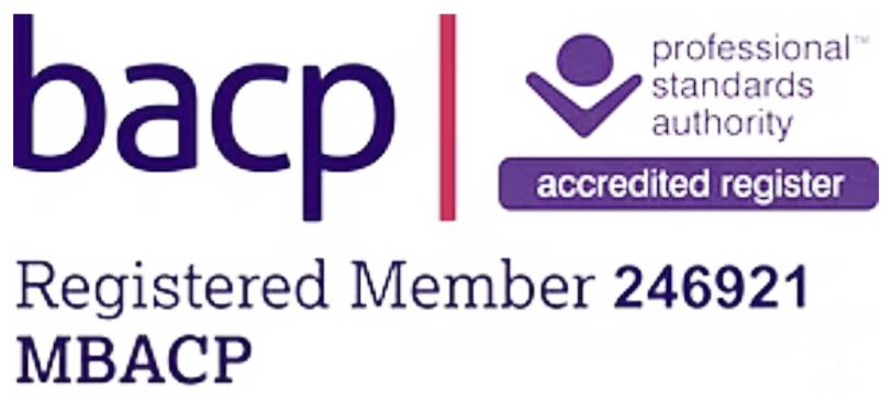 BACP Registered Member 246921, MBACP, British Association for Counselling and Psychotherapy